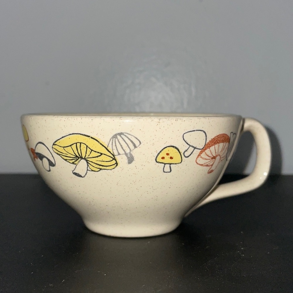 Vintage Franciscan Woodlore Mushroom Pattern Coffee Cup